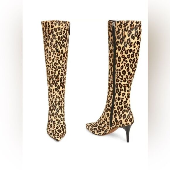 Paolo Shoes - Linea Paolo Perfect Knee High Boot Leopard Print Size  5.5 NWOT